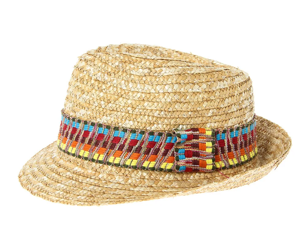 Summer Cool Women Men Beach Sunshade Straw Fedora Panama Top Hat Mexico