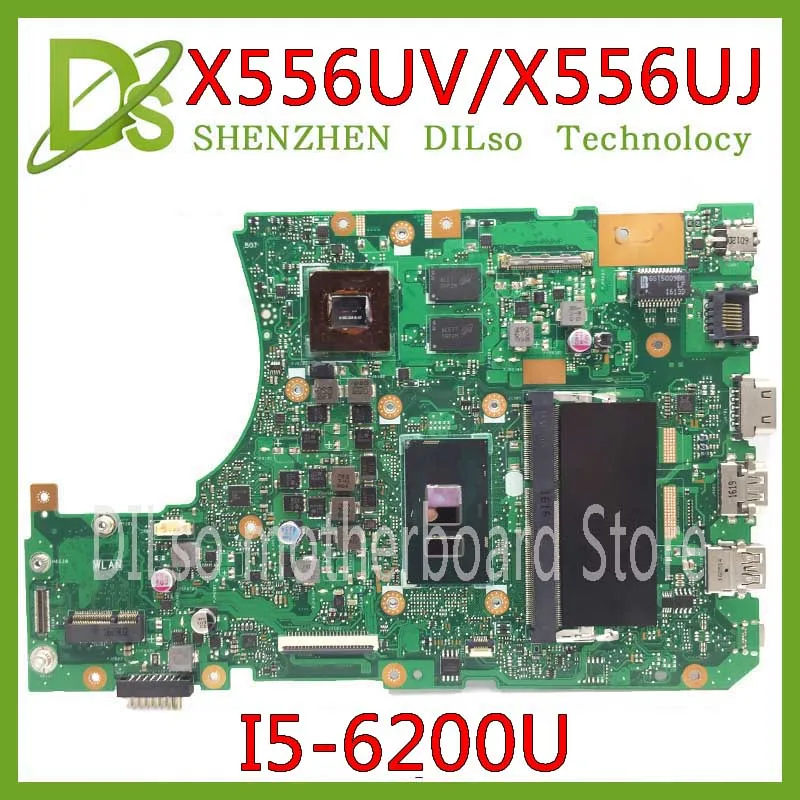 KEFU X556UJ X556UV материнская плата для ноутбука ASUS X556UJ X556UV X556UF X556UR Материнская плата ноутбука DDR4 I5-6200U GT920/GT930/GT940 Тесты