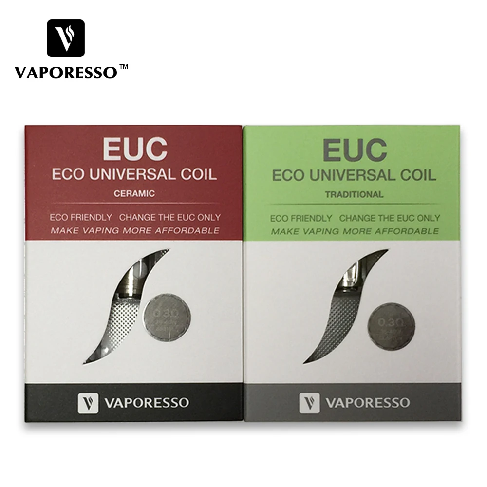 Vaporesso SS316L керамическая катушка EUC Clapton традиционная электронная сигарета EUC катушка подходит Таро нано/Estoc Мега/веко плюс бак