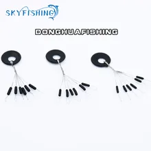 120 шт/20 Набор высоко оцените s m l Черный резиновый цилиндрический поплавок для рыбалки