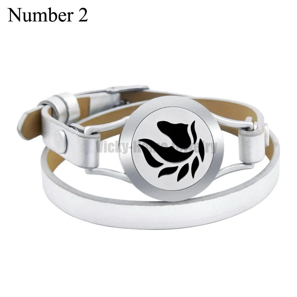 ZP-BS090-2 Diffuser Leather Locket Bracelet 