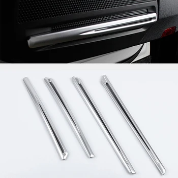 

For Tiguan MK2 2017 2018 Car Accessories ABS Chrome car Door Stereo Speaker Sound Acoustic Cover Trim sticker car Styling 4PCS