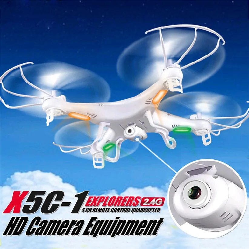 

100% Original X5C RC Helicopter Drone Quadcopter 2.4GHz 4CH 6 Axis 2MP HD Camera RTF Remote Control Professional Dron Toys