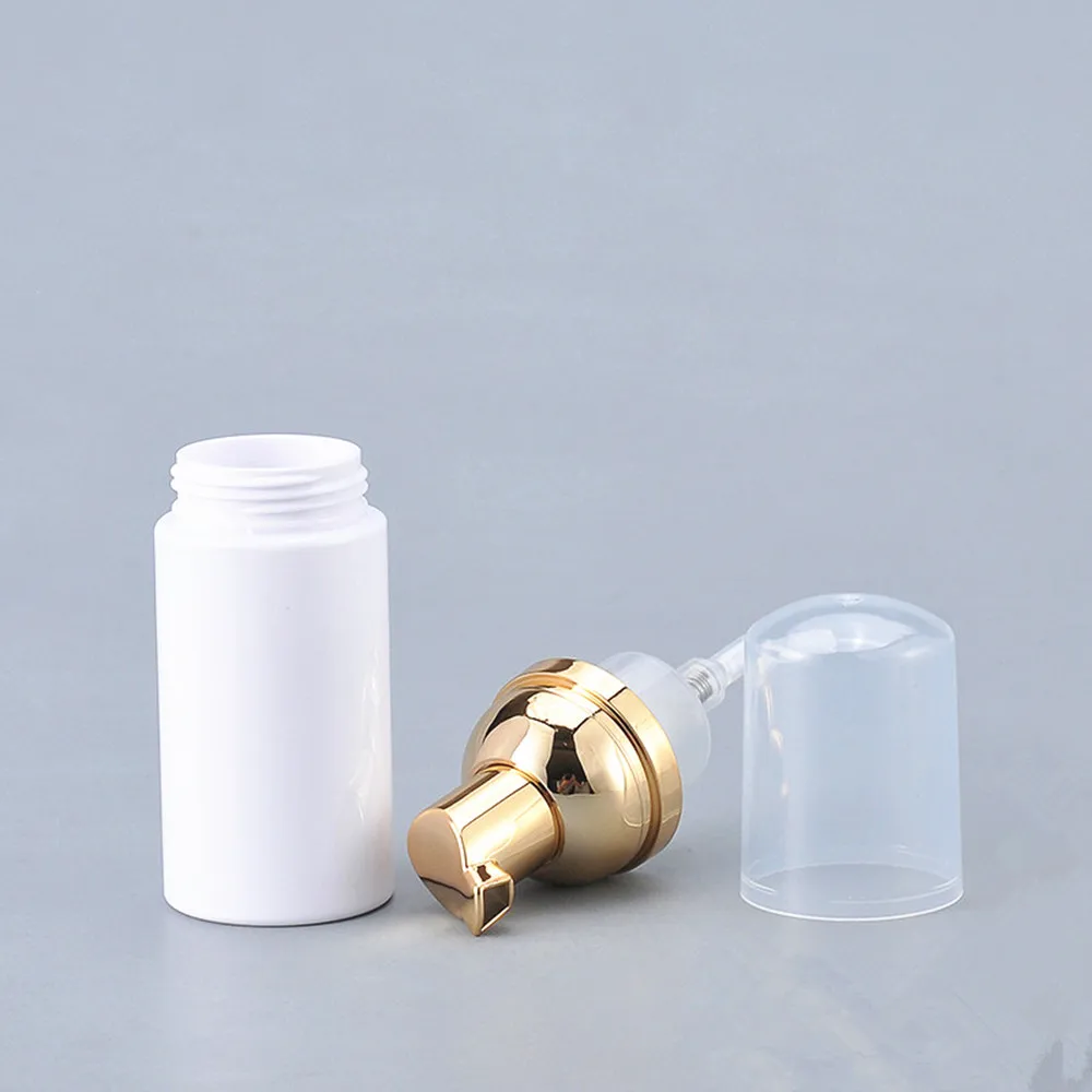 12X30 мл 50 мл 80 мл косметическое средство для очищения лица моющий крем Пластик PET белый жидкое мыло диспенсер для пены с золотой насос пенообразователя
