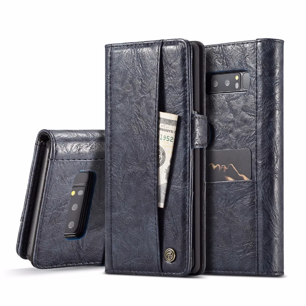 

CaseMe-010 For Samsung Galaxy Note 8 Luxury Multifunctional Card Pocket Wallet Flip Leather Case Cover Pouch Phone Bag Shells