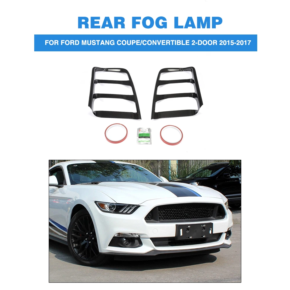 2PCS/Set Carbon Fiber Rear Light Covers Tail Lamp Cover Caps Fit for