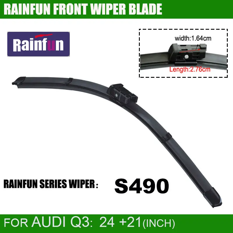 Щетка стеклоочистителя RAINFUN для AUDI Q3(11 ) 24 + 21 дюймов|blade car|blade connectorblade lure |
