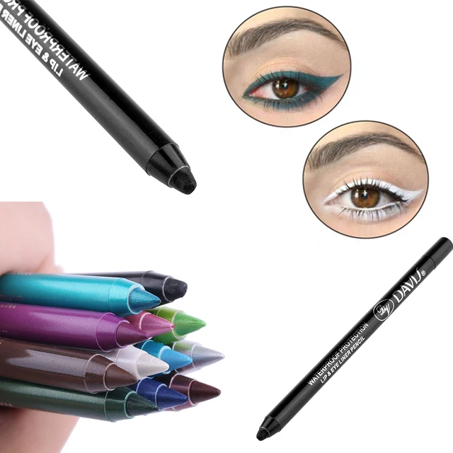 1PC New Hot Sale Long lasting Beauty Eye Liner Cosmetics Pencil Pigment Waterproof White Colorful Eyeliner Fashion Makeup Tools 1