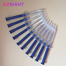 Transporte rápido 10 peças melhor dentes branqueamento gel de peróxido de carbamida, dental branqueamento dente seringa gel 3ml