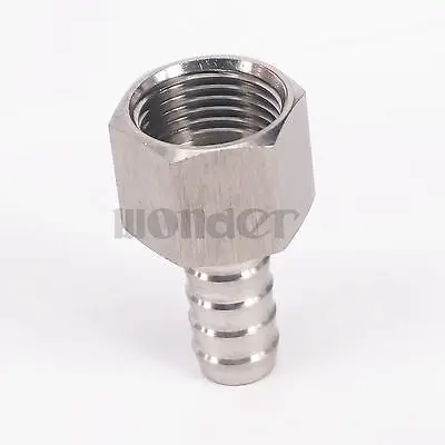 

1/2" BSP Female to 12mm Barb Hose 304 Stainless Steel Splicer Barb Hose Tail Connector 98 bar