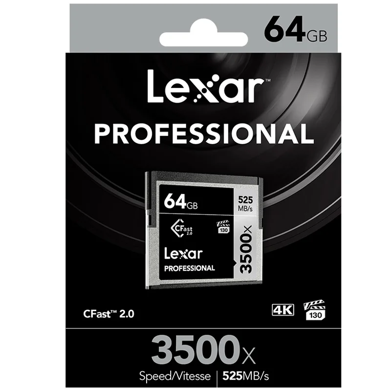 Lexar 3500X CF карт 525 МБ/с. 64 Гб 128 256 512 CFast 2,0 профессионалами Камера флэш-карты памяти 3D 4K видео памяти