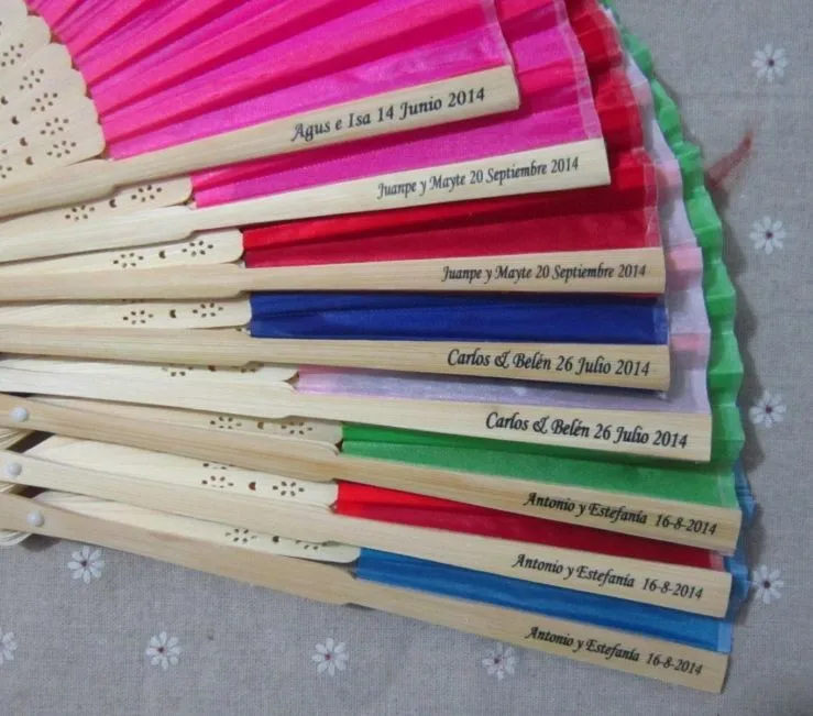 Dhl 150pcs Lot Personalized Silk Hand Fan Wedding With Dhl 150pcs Lot Personalized Silk Hand Fan Wedding With Organza Gift Bag Ng In Party Favors From Home Garden On Aliexpress Alibaba