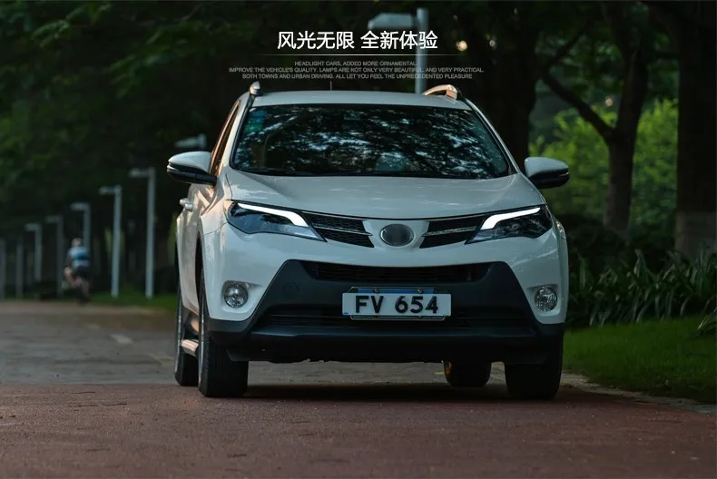 Doxa автомобильный Стайлинг для 2013- RAV4 светодиодный фары RAV 4 фары светодиодный DRL Bi Xenon объектив Высокий Низкий луч парковка противотуманная фара