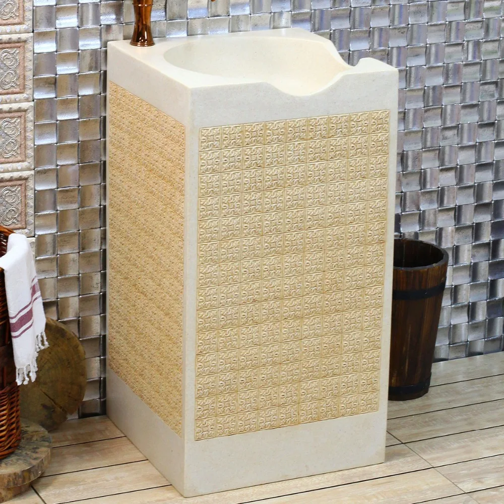 

European archaize the sink / / art/bath column of the basin that wash a face