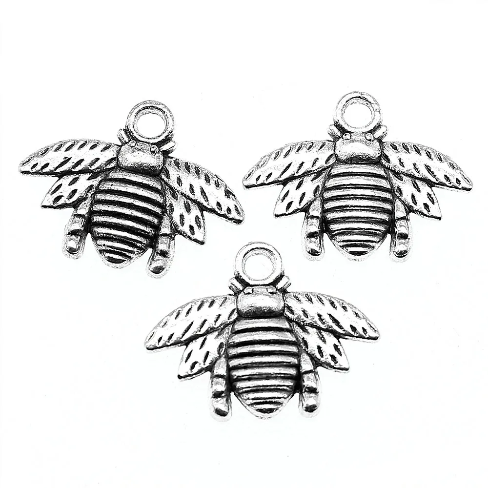 15pcs Bee Lucky Charm Bumble Bee Charms Bee Charms For Jewelry Making