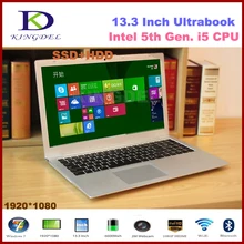 Kingdel 13.3″ Core i5 CPU Laptop Ultrabook Noterbook Computer, 8GB RAM 64GB SSD+1TB HDD, 1080P, WIFI, Bluetooth, Metal Case