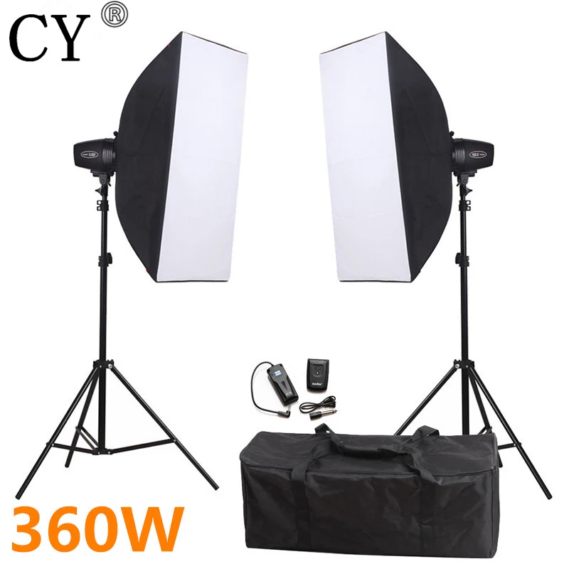 CY Photography 360ws Studio Soft Box Flash Lighting Kits Photo Studio Accessories Equipments Godox K 180A