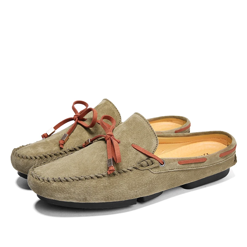 2018 New Men�s Leather Casual Loafers Shoes Pigskin Half