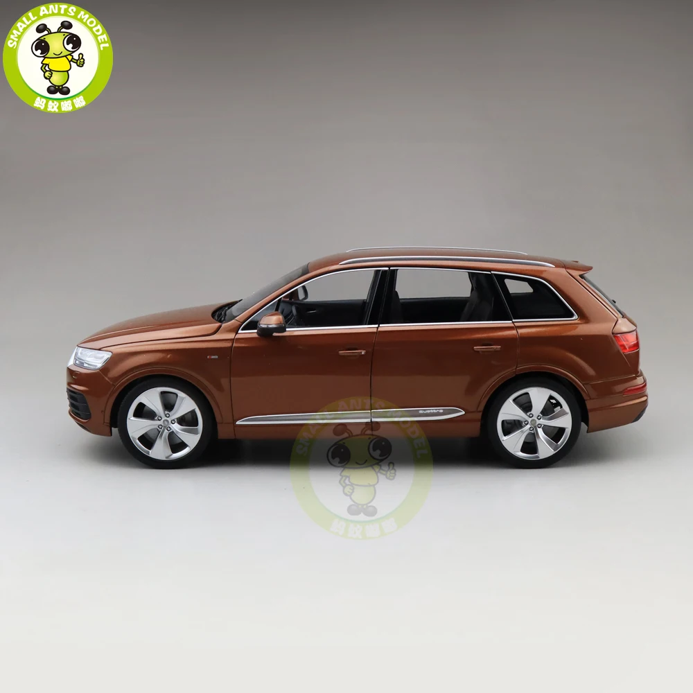 1/18 минишампы Audi Q7 Почти настоящий литой металлический Автомобиль SUV модель игрушки День рождения девочки мальчика подарок коричневый