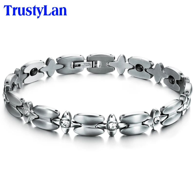 Модные браслеты TrustyLan из нержавеющей стали для женщин женские магнитные здоровья