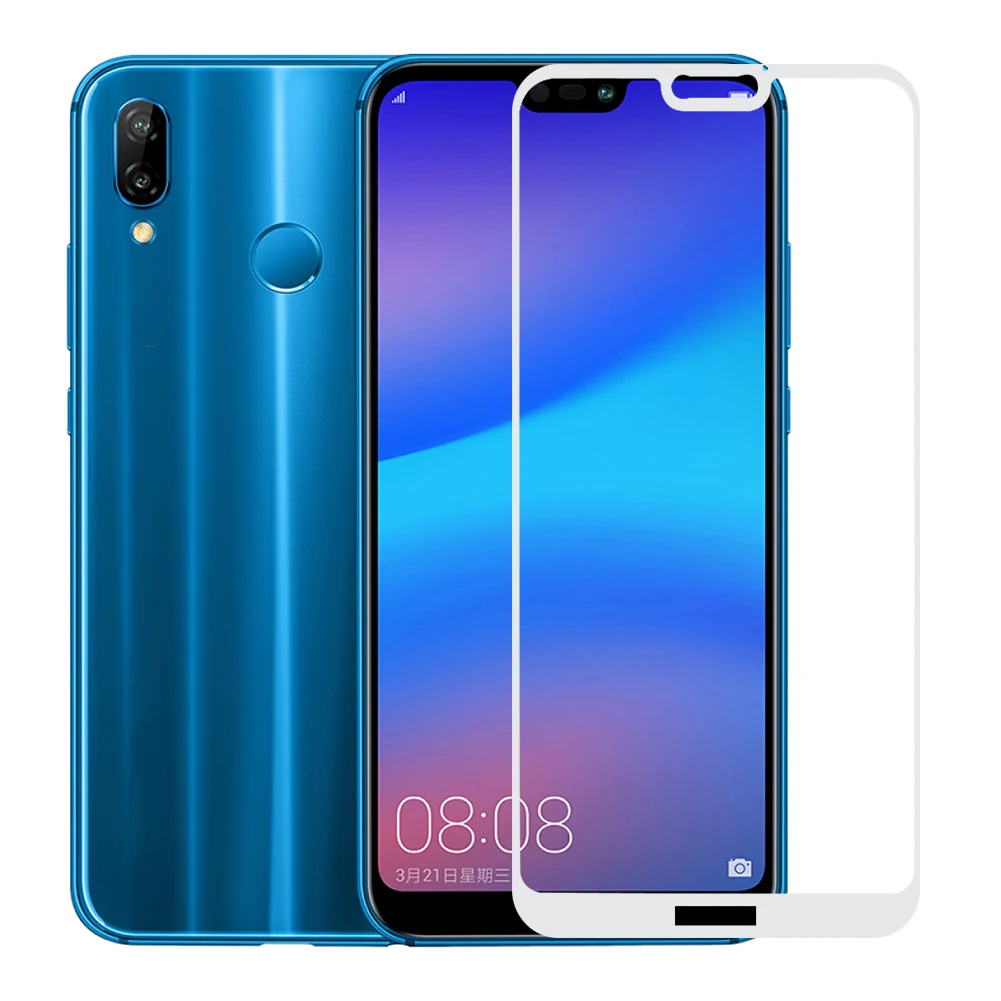 

2pcs Tempered Glass for Huawei Nova3e Screen Protector Explosion-proof full cover Protective Film For for Huawei Nova3e