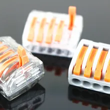 1 шт. 222-415 разъем провода 222-415 мягкий и жесткий провод стыковки быстрое соединение Терминал PCT-215