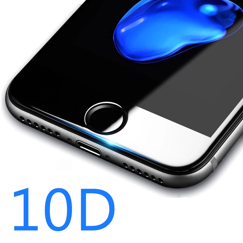 10D твердость закругленные края закаленное стекло для iPhone 6 iPhone 7 Plus протектор экрана