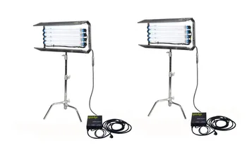 

As Kino Flo 2 Kits x 2ft 4bank SELECT Fluorescent Light Flicker-Free E-Ballast Kino Lighting for Studio Film