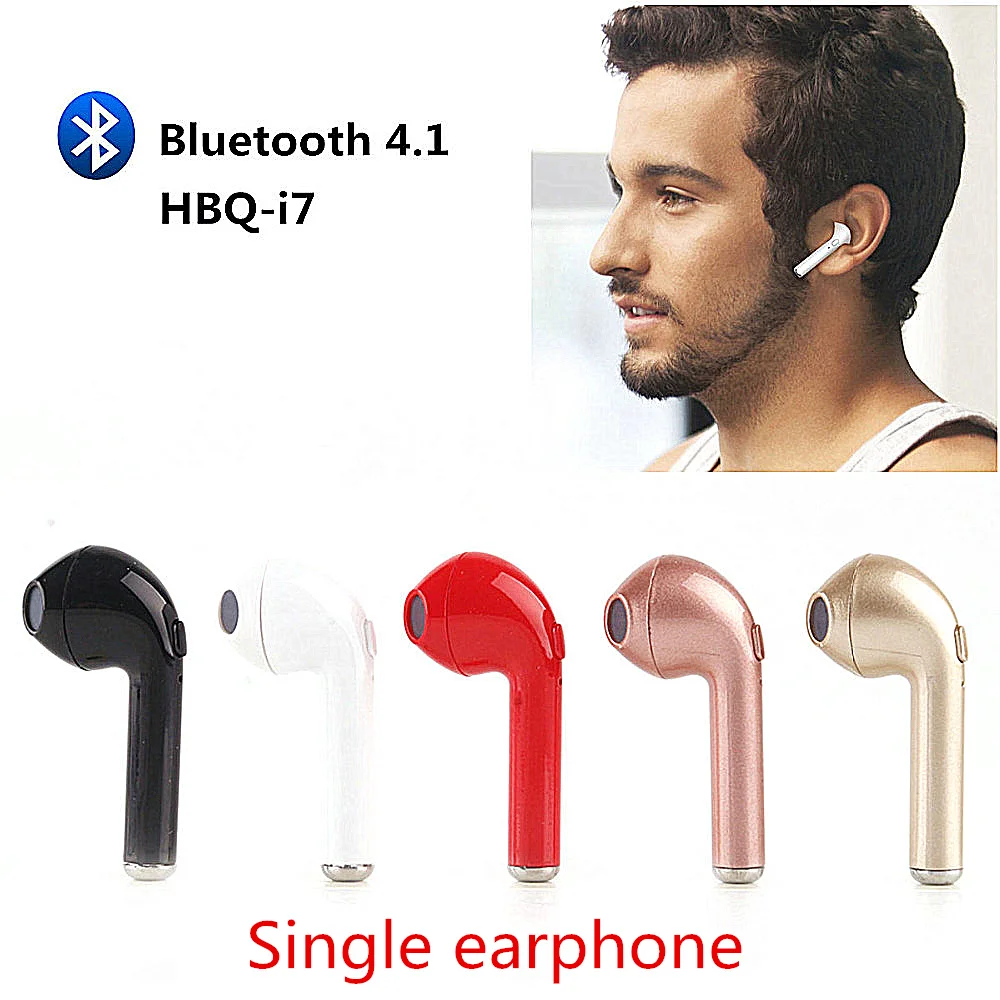 

HB i7 Wireless bluetooth 4.1 Earphone Earbud Comfort Mini stereo Earphone for iPhone 8 7 plus Xiaomi Single ear earphones