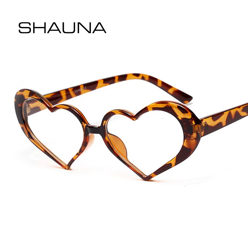 SHAUNA Cute Pink Heart Sunglasses Women Retro Glasses Frame