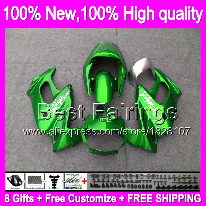 

Fairing ALL Green For HONDA SuperHawk VTR1000F 97-05 44B44 VTR 1000 F VTR 1000F Gloss green 97 98 99 00 01 02 03 04 05 +decal
