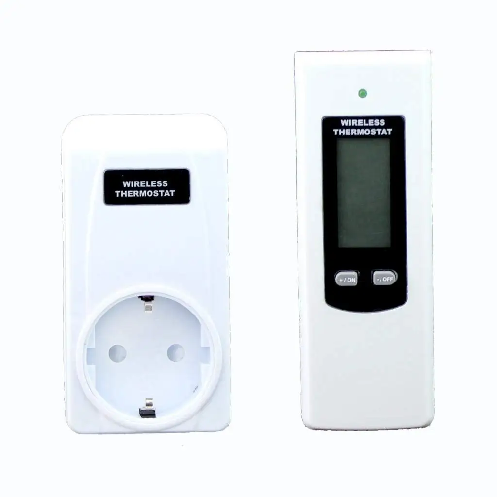 

Wireless Remote Thermostat LCD Temperature Controller Plug Alarm function EU plug