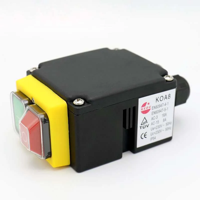 KEDU KOA8 230V 16 (8) промышленный электромагнитный переключатель ВКЛ ВЫКЛ кнопочные