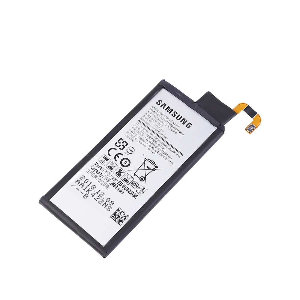 100% Оригинальный EB BG925ABE батареи для Samsung Galaxy S6 Edge G9250 G925F 2600mAh реальная емкость Akku +