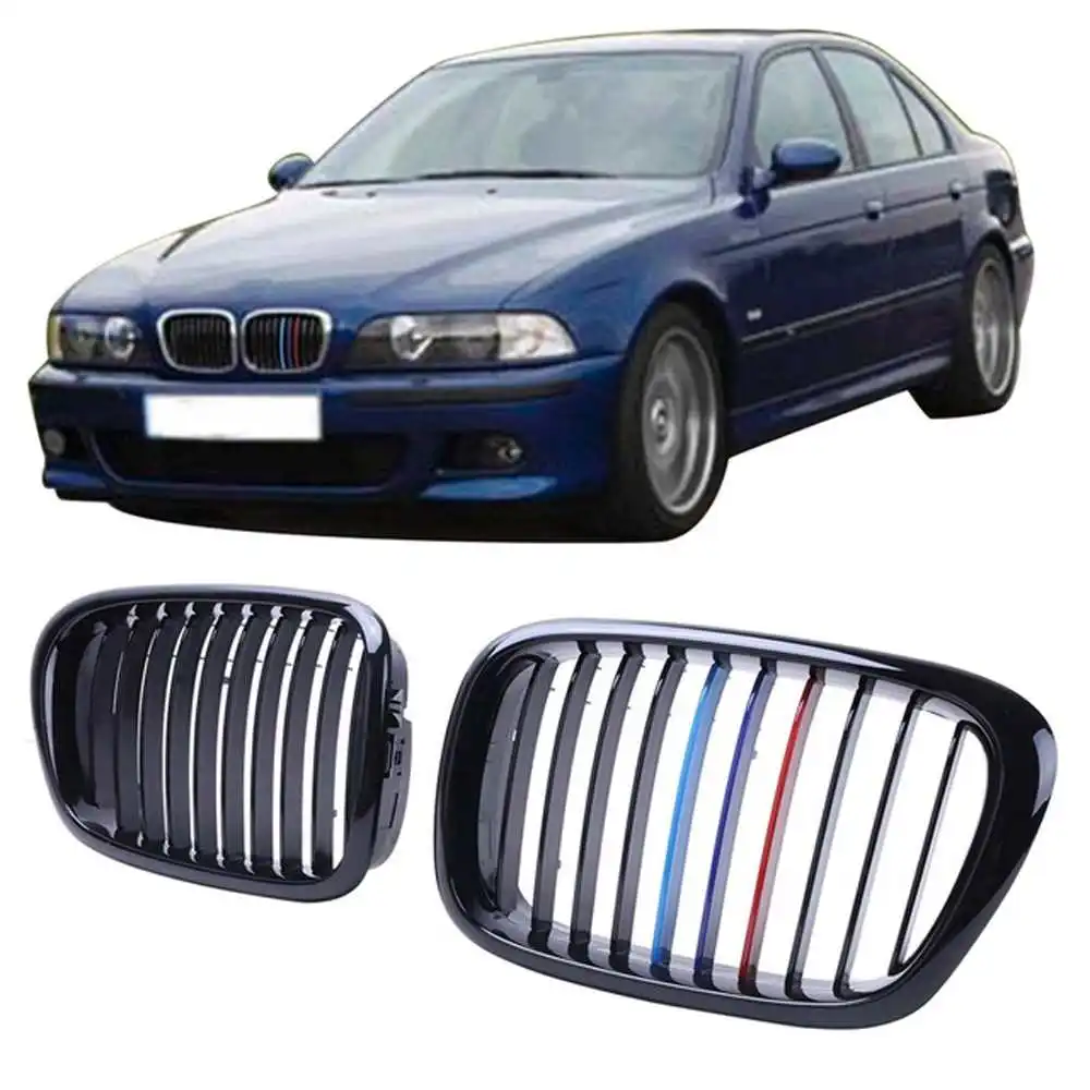 2 шт. матовая черная передняя решетка для почек гриль BMW E39 5 series 97 03