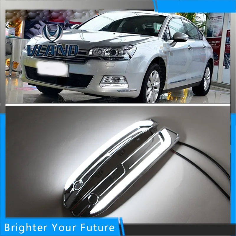 2Pcs ABS Daytime Running Lights For Citroen C5 2013 2014 DRLin Car