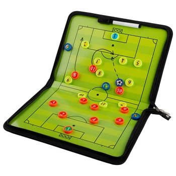 

Portable Magnetic leather Football Tactics Board High Quality Foldable Training Assistant Equipments Useful Teaching Board