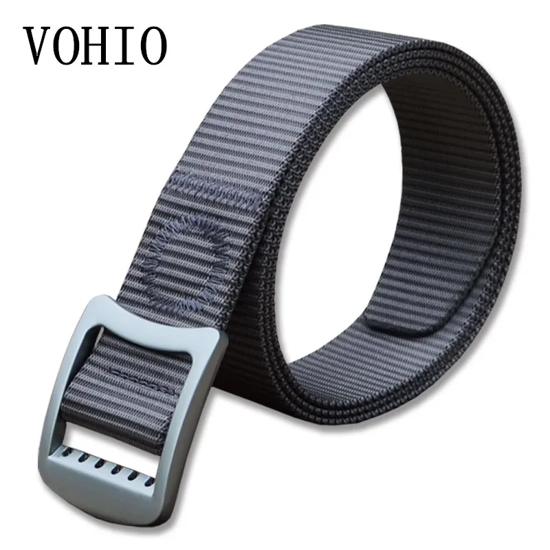 Mens Plus Size Nylon  Belt 130cm bing Metal Buckle 51inch Duty