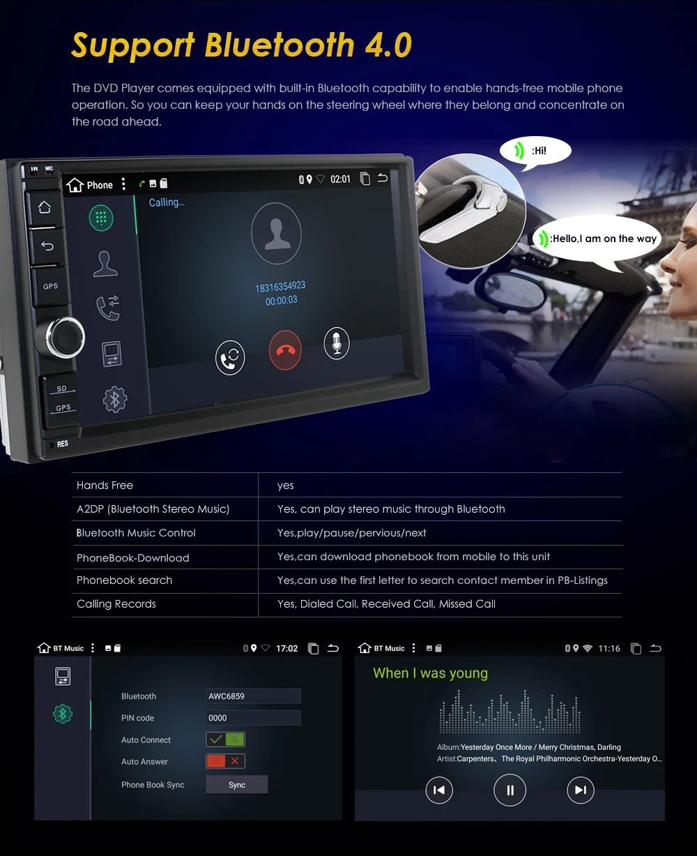 Best Universal 2 din Android 9.0 Octa Core Car Multimedia player GPS Wifi Radio BT 2GB RAM 32GB ROM 4G SIM Network Steering wheel CAM 5
