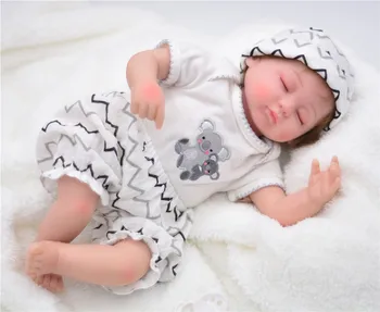 

16"40cm reborn silicone babies dolls fashion sleeping quiet babies toddlers dolls handmade bebe alive reborn babies dolls