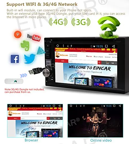 Excellent Universal 2 din Android 6.0 Car DVD player GPS Wifi Bluetooth Radio 2GB CPU DDR3 Capacitive Screen supports 3G car pc aduio obd2 2