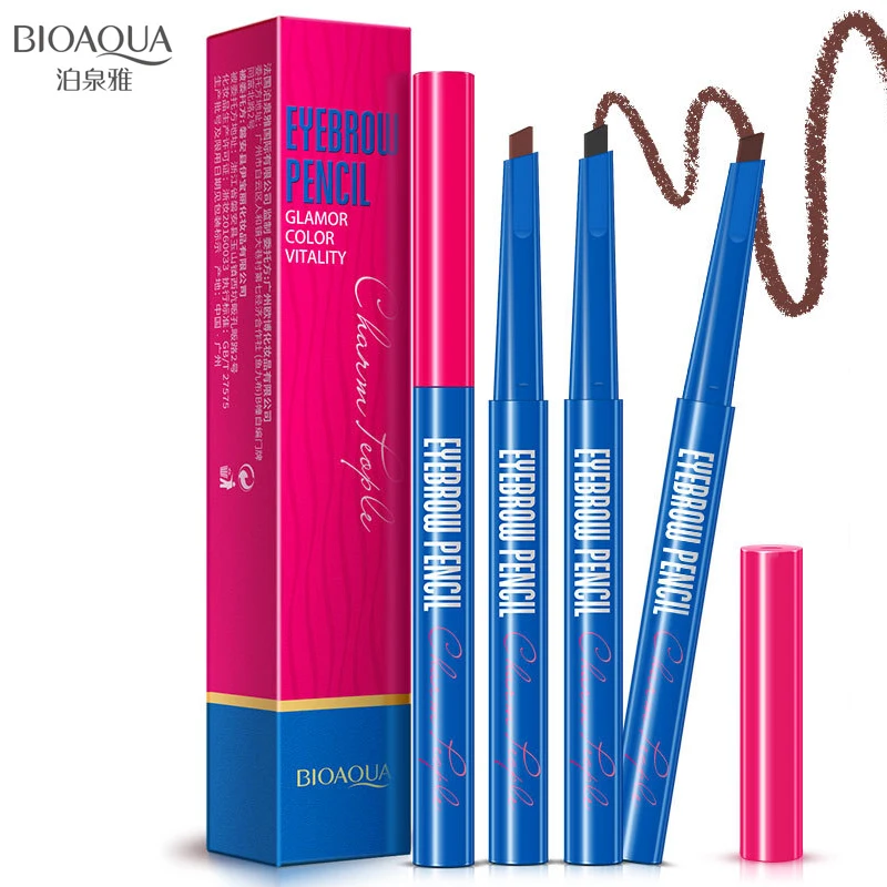 

BIOAQUA Eyebrow Pencil Natural Waterproof Rotating Automatic Eye Brow Pencil Cosmetic Eyebrow Shaping Liner Pen