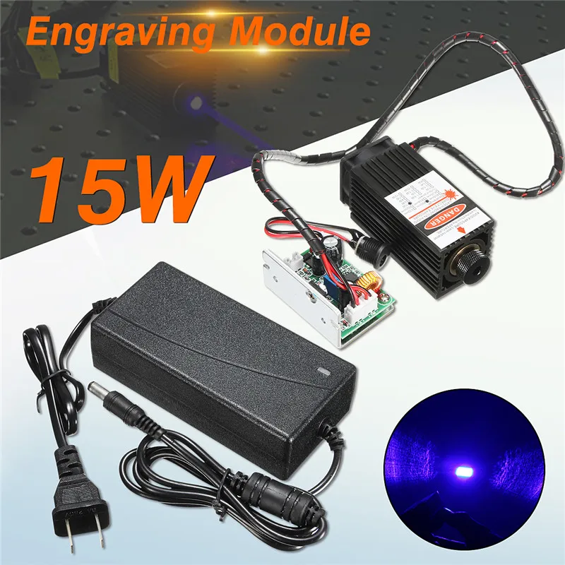 New 15W Laser Head Engraving Module High Power 15000mw Blue Color Laser Head DIY Metal Engraving 450nm Lasers Engraving Machine цена New 15W Laser Head Engraving Module High Power 15000mw Blue Color Laser Head DIY Metal Engraving 450nm Lasers Engraving Machine цены онлайн