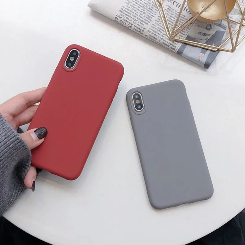 

Matte Solid Color Silicone Cover For Xiaomi Redmi Note Mi 4 4A 4X 5 5A 5X 6 6A 6X Pro 7 8 8SE 9 A1 A2 Lite Pocophone F1 S2 Case