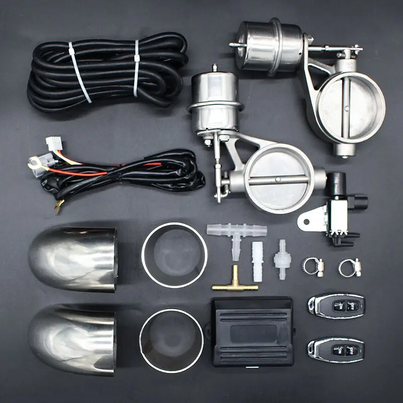 Exhaust Vacuum Valve Universal Normal Closed Two Pieces Kits Cars Sounds Controller Systems Remote Controller