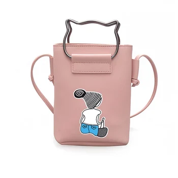 

Fashion new Women bag cartoon printing zipper Women shoulder bag crossbody bag high quality PU leather Women handbags bag