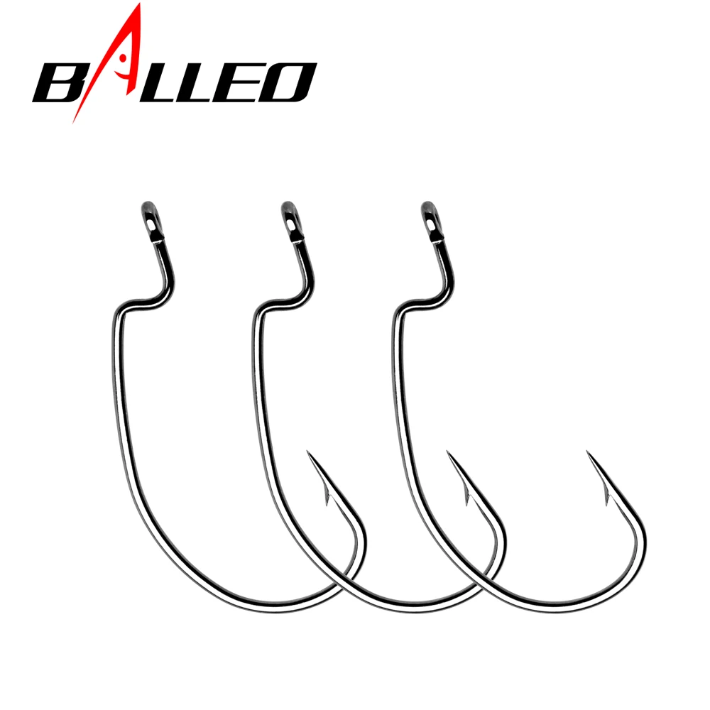 

Balleo 10pcs/lot 1#2#3#4#5#6#8#10#12# 1/0#2/0#3/0#4/0#5/0# Worm High Carbon Steel Wide Super Lock Fishhooks Lure Hooks