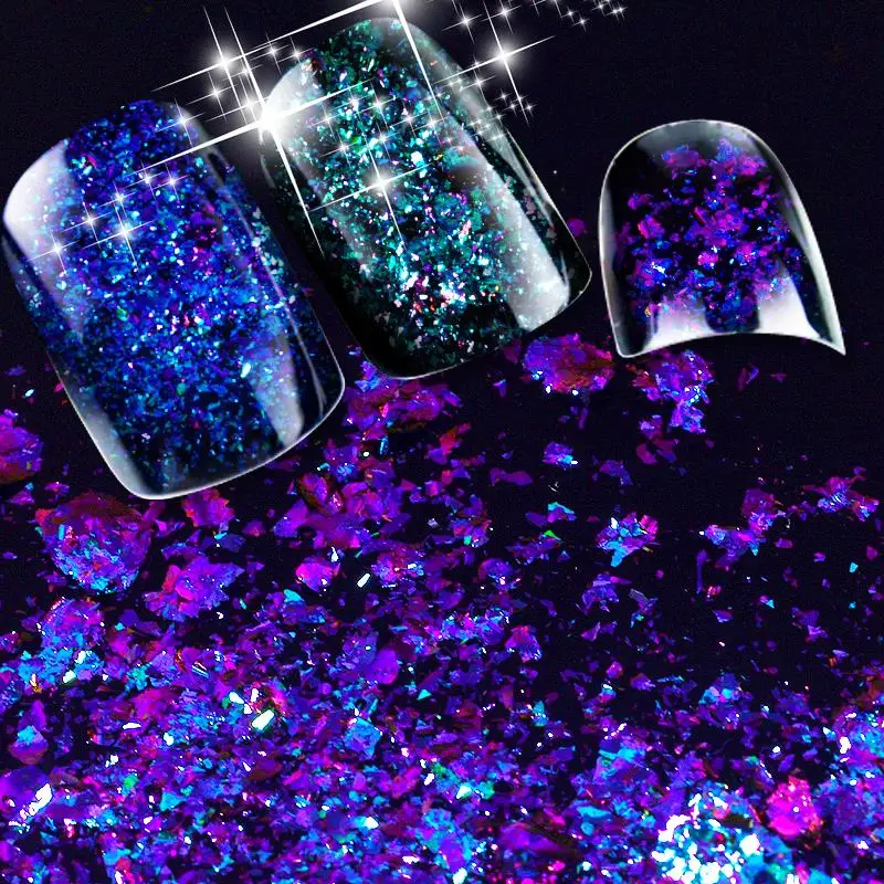 1 коробка блестки для ногтей|powder dust|glitter holographicnail sequins |