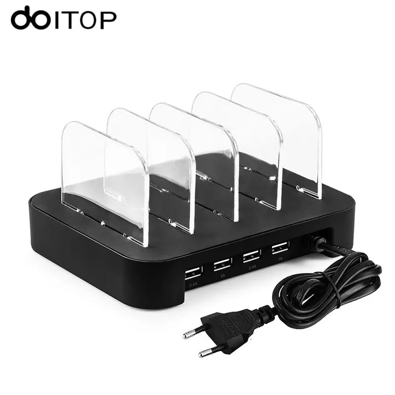 

DOITOP 4 Ports USB HUB Charger Multi Devices Charge Station Dock Fast Charging Charger Hub for iPhone iPad Samsung Xiaomi