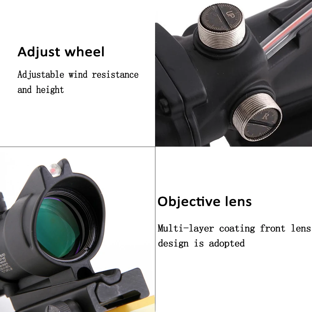 Охотничий Оптический Прицел ACOG 4X32 настоящая красная зеленая точка оптический
